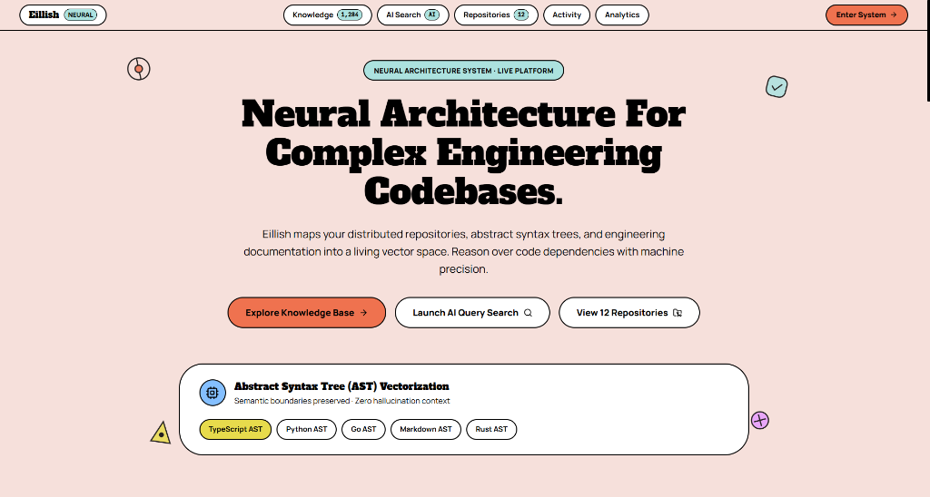 Eillish Neural Architecture AI platform preview